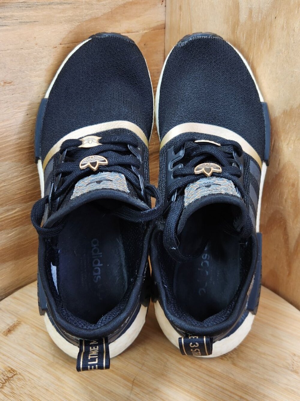 Adidas NMD R1 Womens Black Sneakers Size 7 - Picture 7 of 10